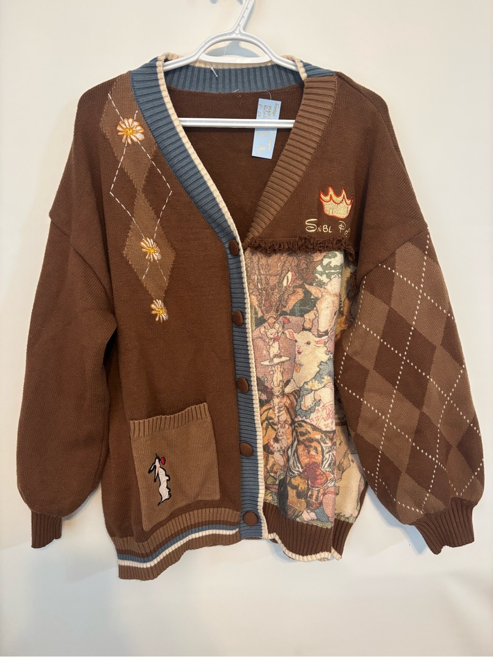 brown Forest Prince Knit Cardigan